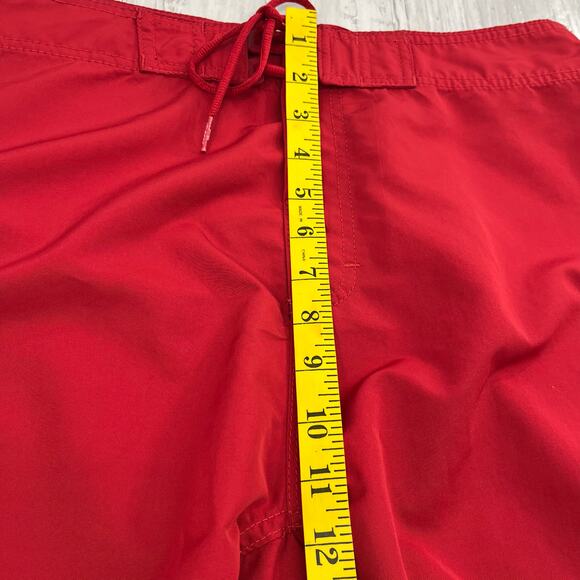 Reef Mens 36 Red Swim Board Surf Trunks Shorts Cargo Pocket Lightweight Beach - Picture 8 of 9